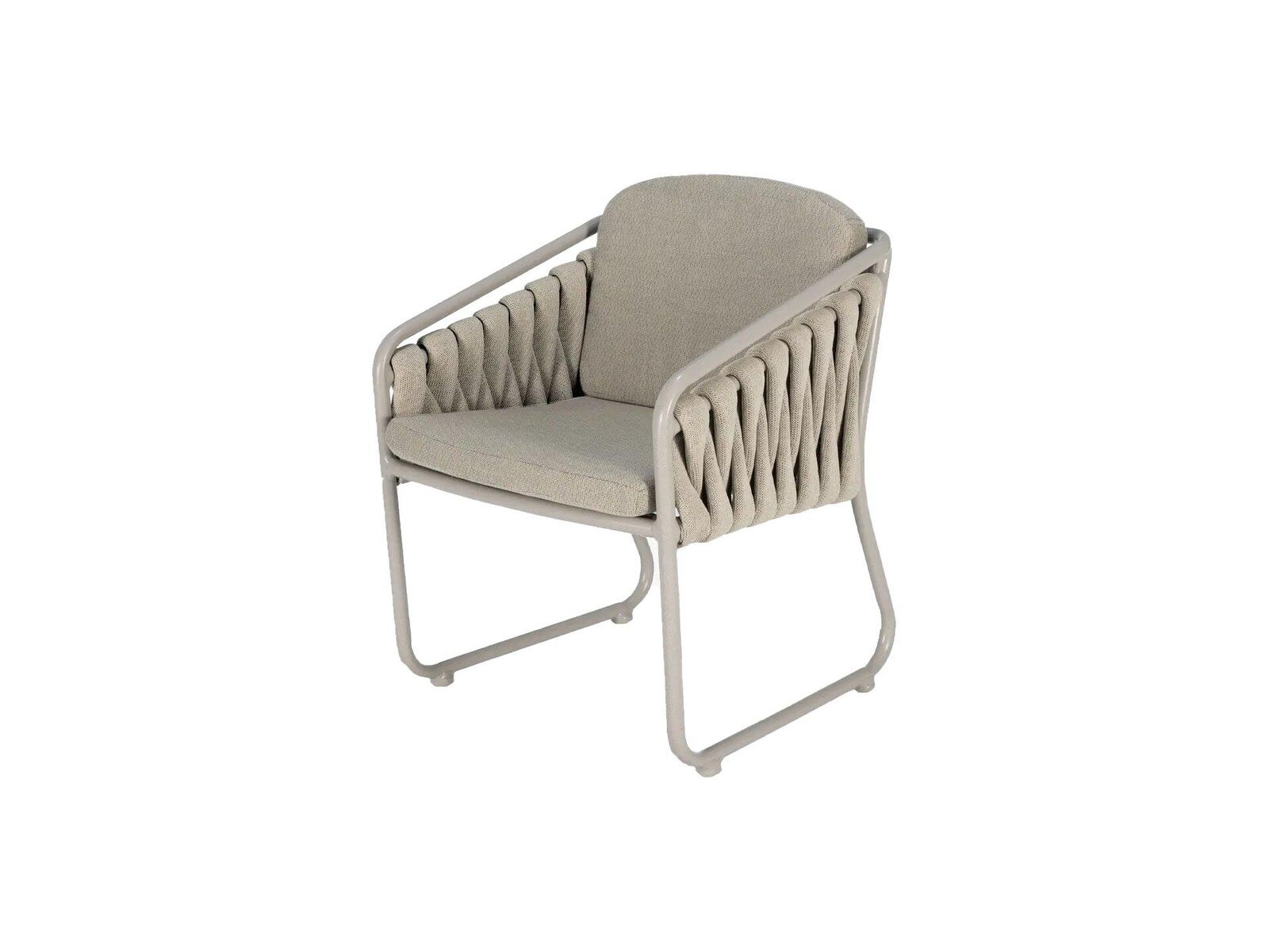Elara fauteuil d’extérieur en métal et corde tressée